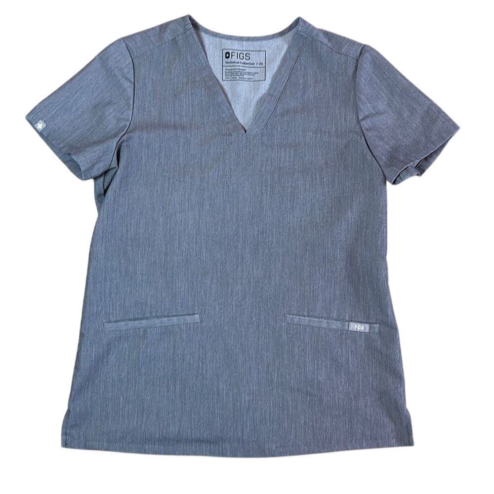 Figs Casma‎ Three-Pocket Scrub Top GRAPHITE XS